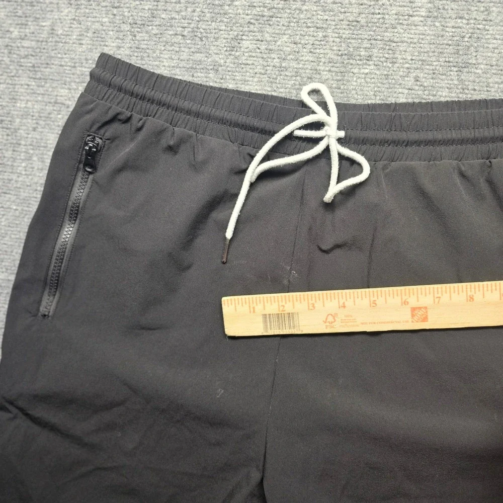 Beverly Hills Gun Club Mens Shorts Large Black Pink Logo Zipper Pockets Athletic